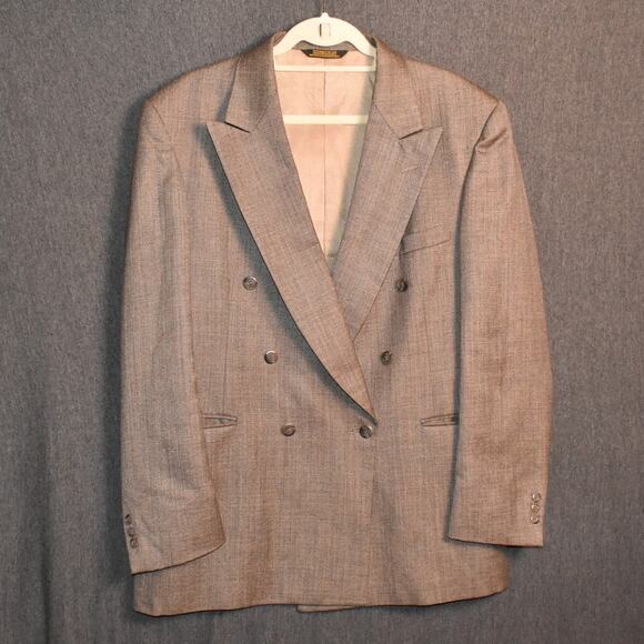 Adams Row Blazer Men's 42 Regular USA Made Double Breasted READ FOR MEASUREMENTS - Picture 1 of 13